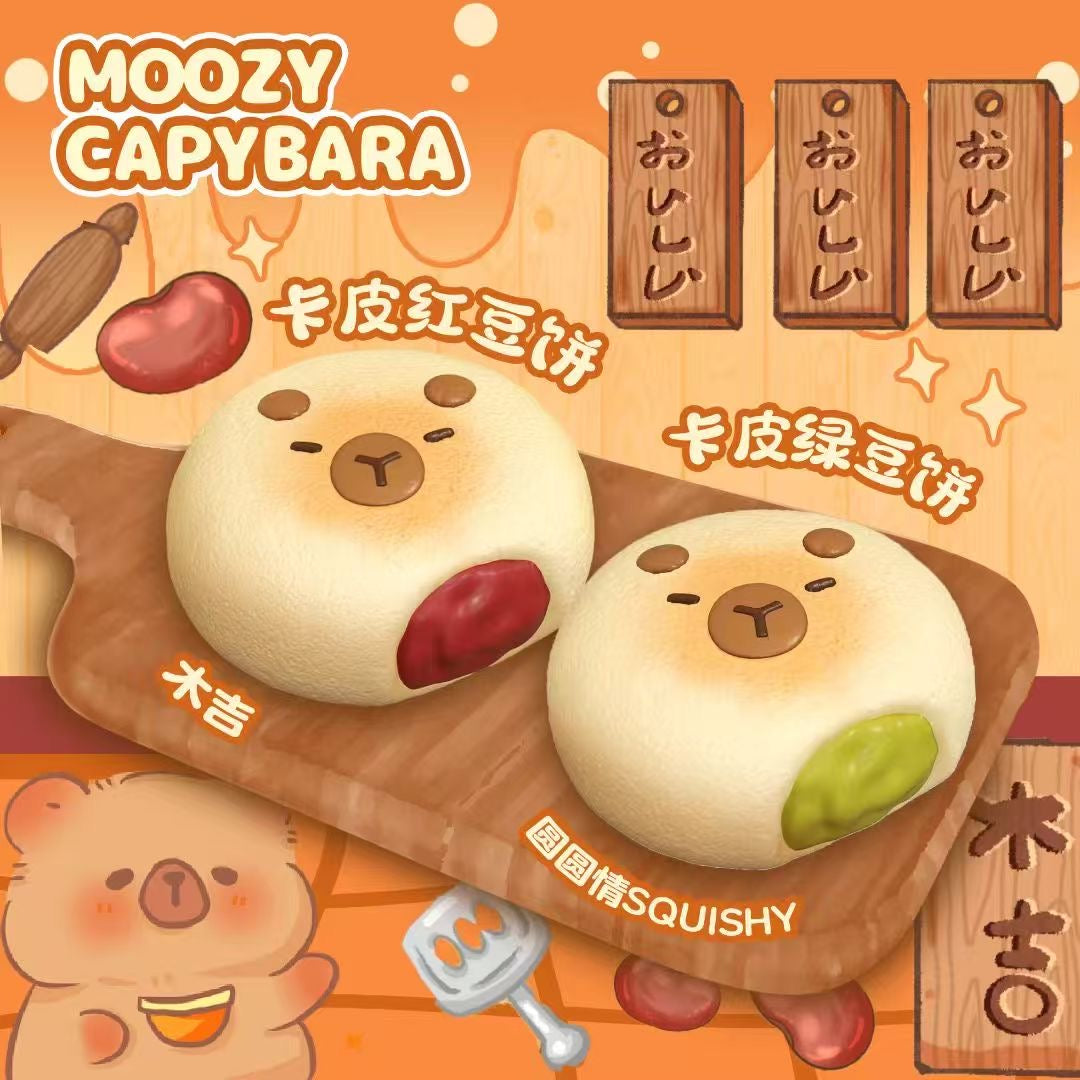 Moozy Capybara Red Bean Bun Squishy