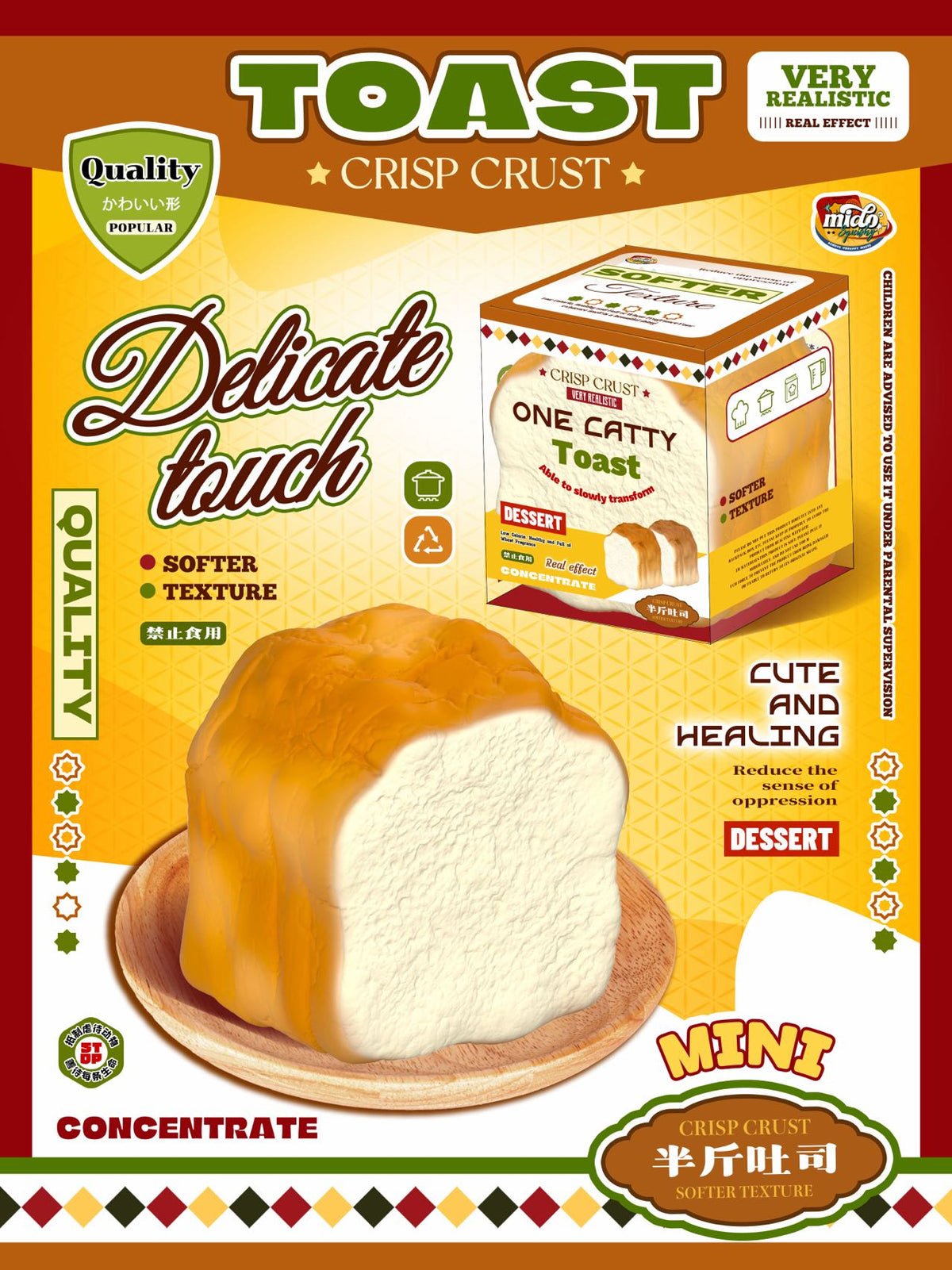 Mido Mini One Catty Toast Squishy