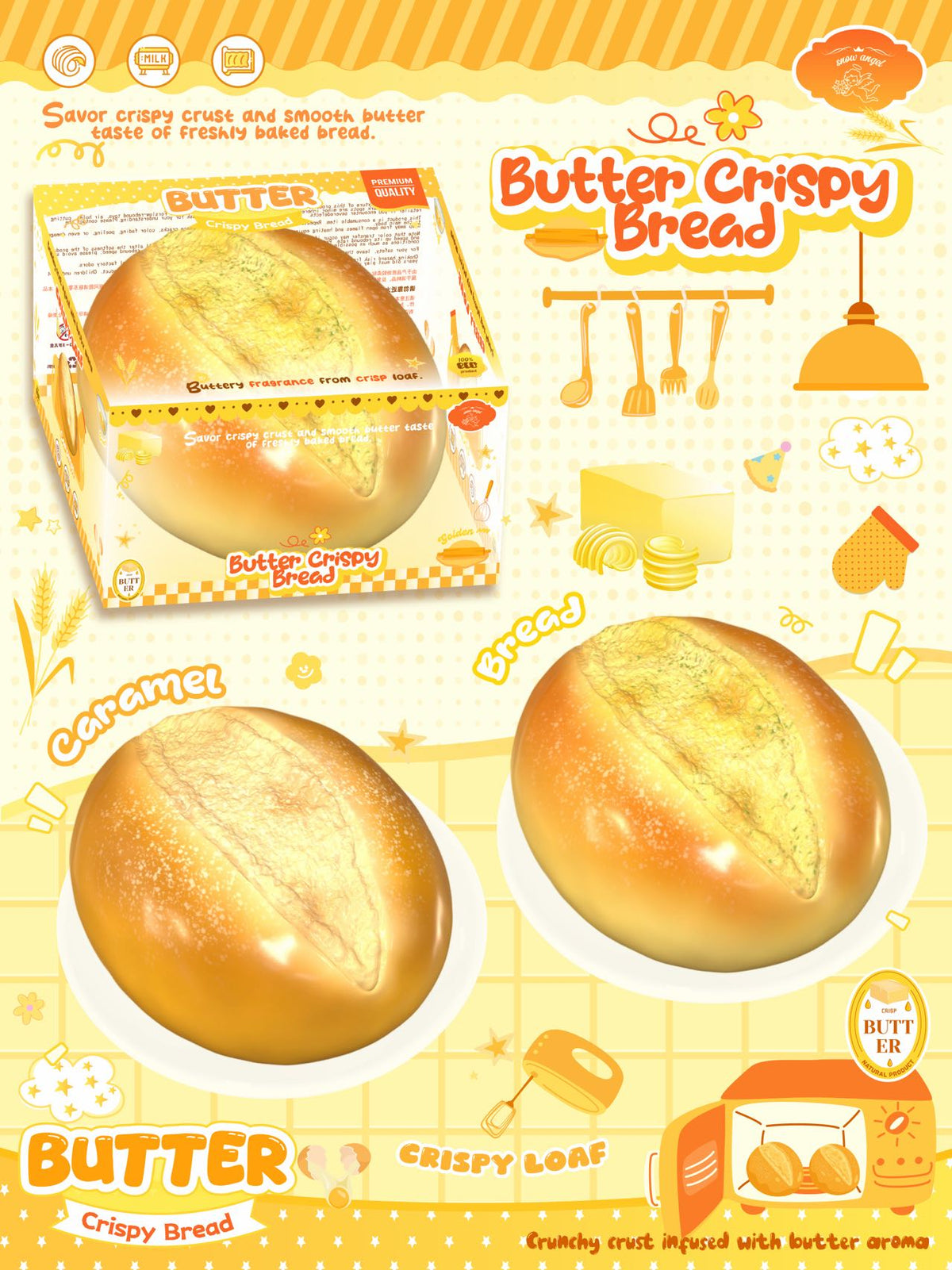 Lisa Butter Crispy Bread Squishy