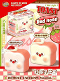 Mido Red Nose Strawberry Toast Squishy