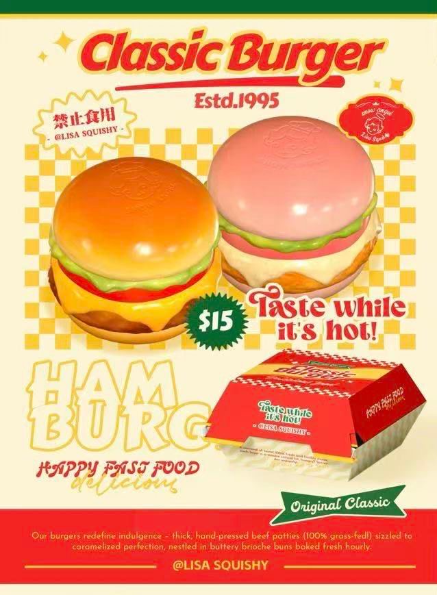 Lisa Classic Burger Squishy
