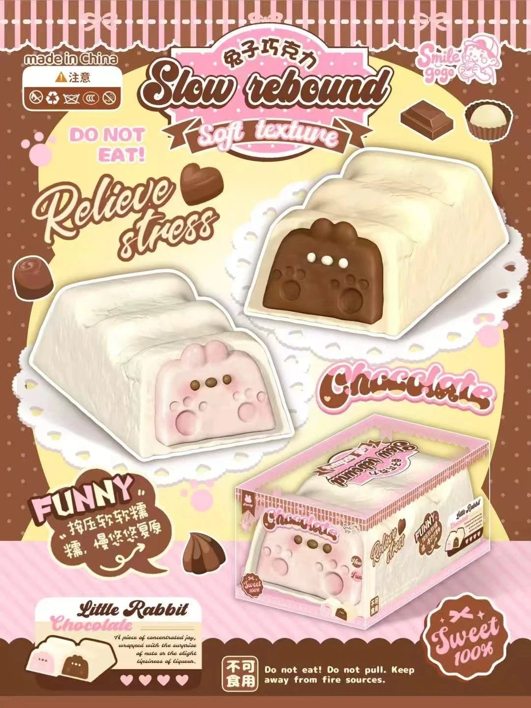 Smilegogo Little Rabbit Chocolate Squishy