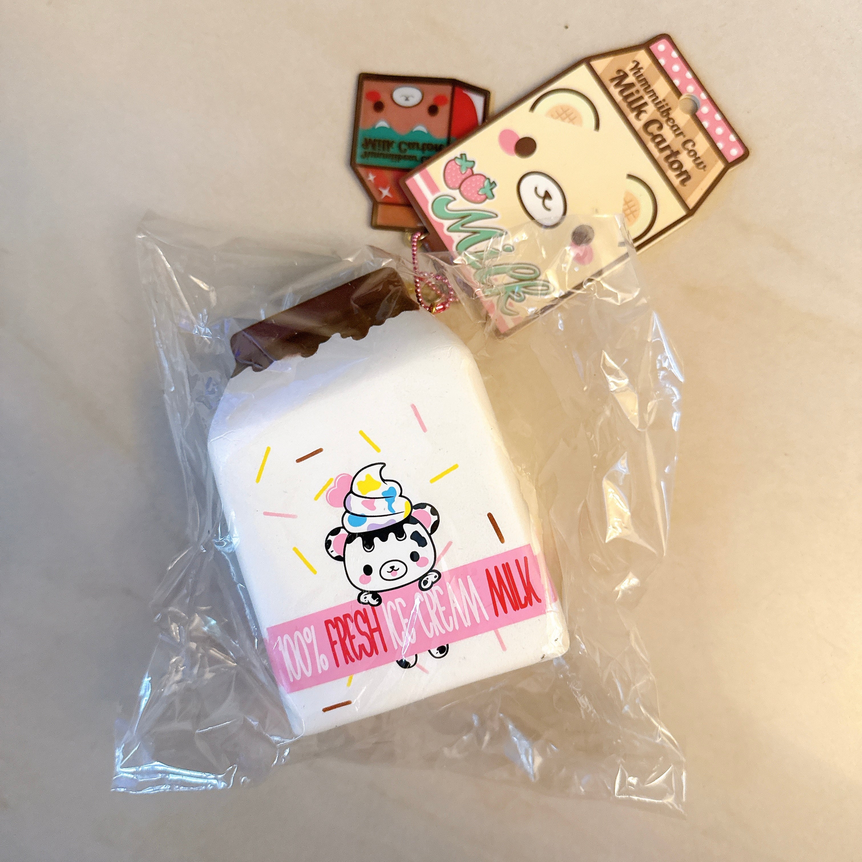 Creamiicandy Yummiibear Cow Milk Carton Squishy