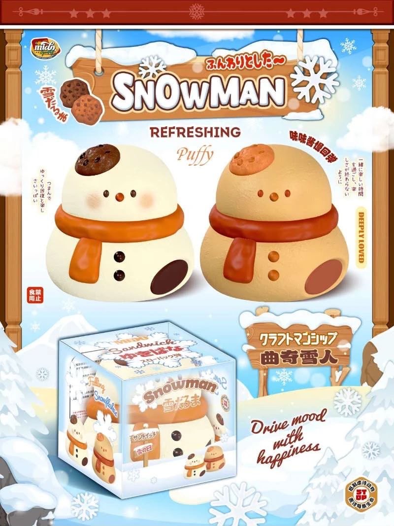 Mido Cookie Snowman Squishy