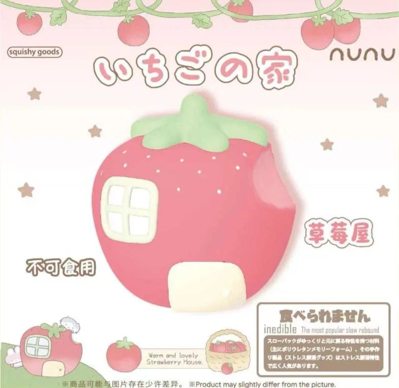 Nunu Strawberry House Squishy