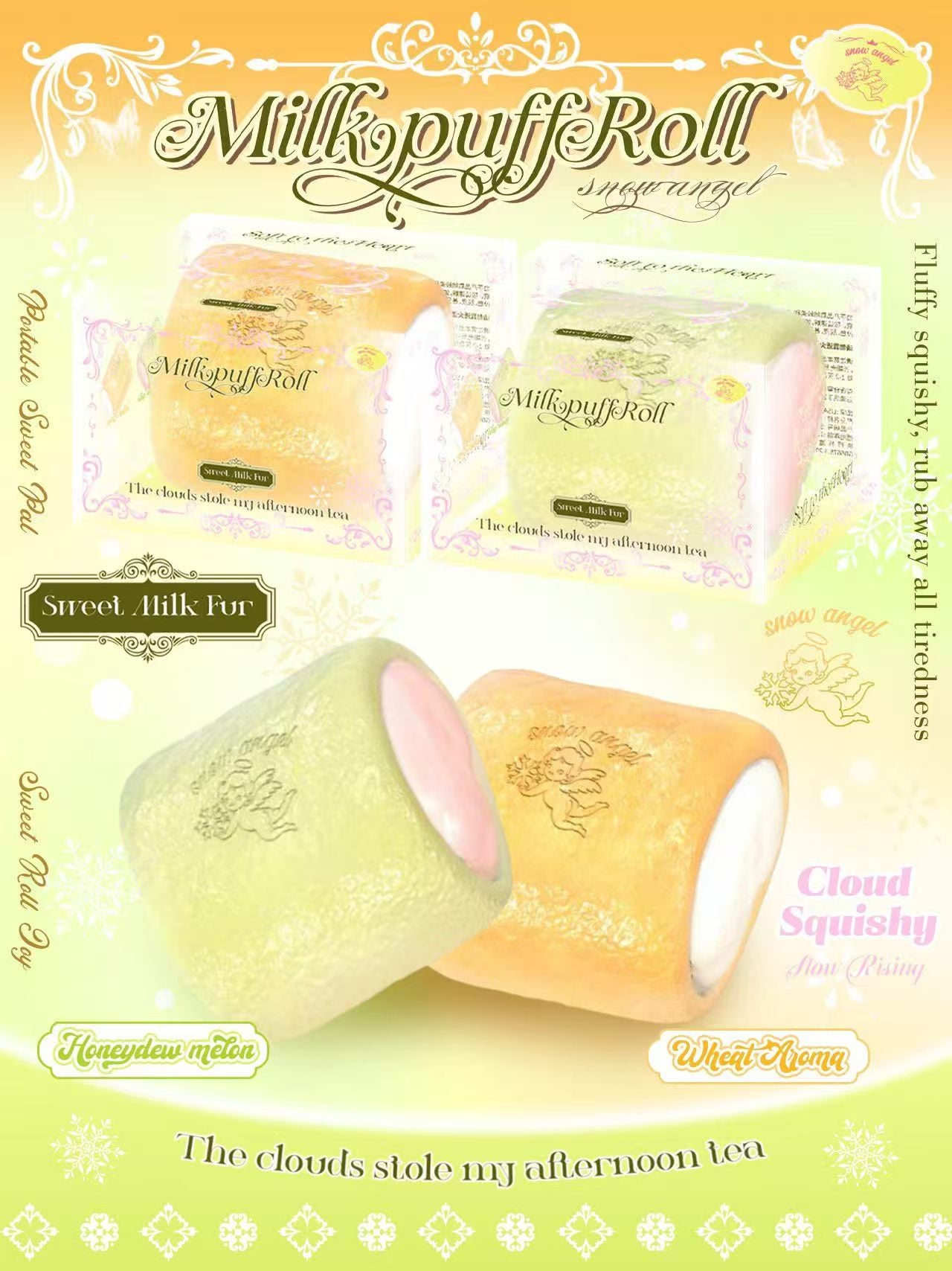 Lisa Milk Puff Roll Squishy