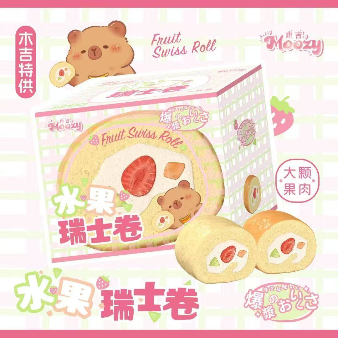 Moozy Fruit Swiss Roll Squishy