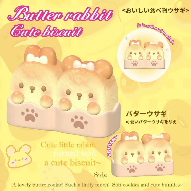 Butter Rabbit Cute Biscuit Squishy