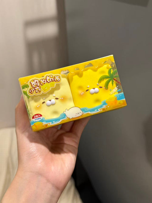 ChaCha Seal Cheese Cube Squishy Set