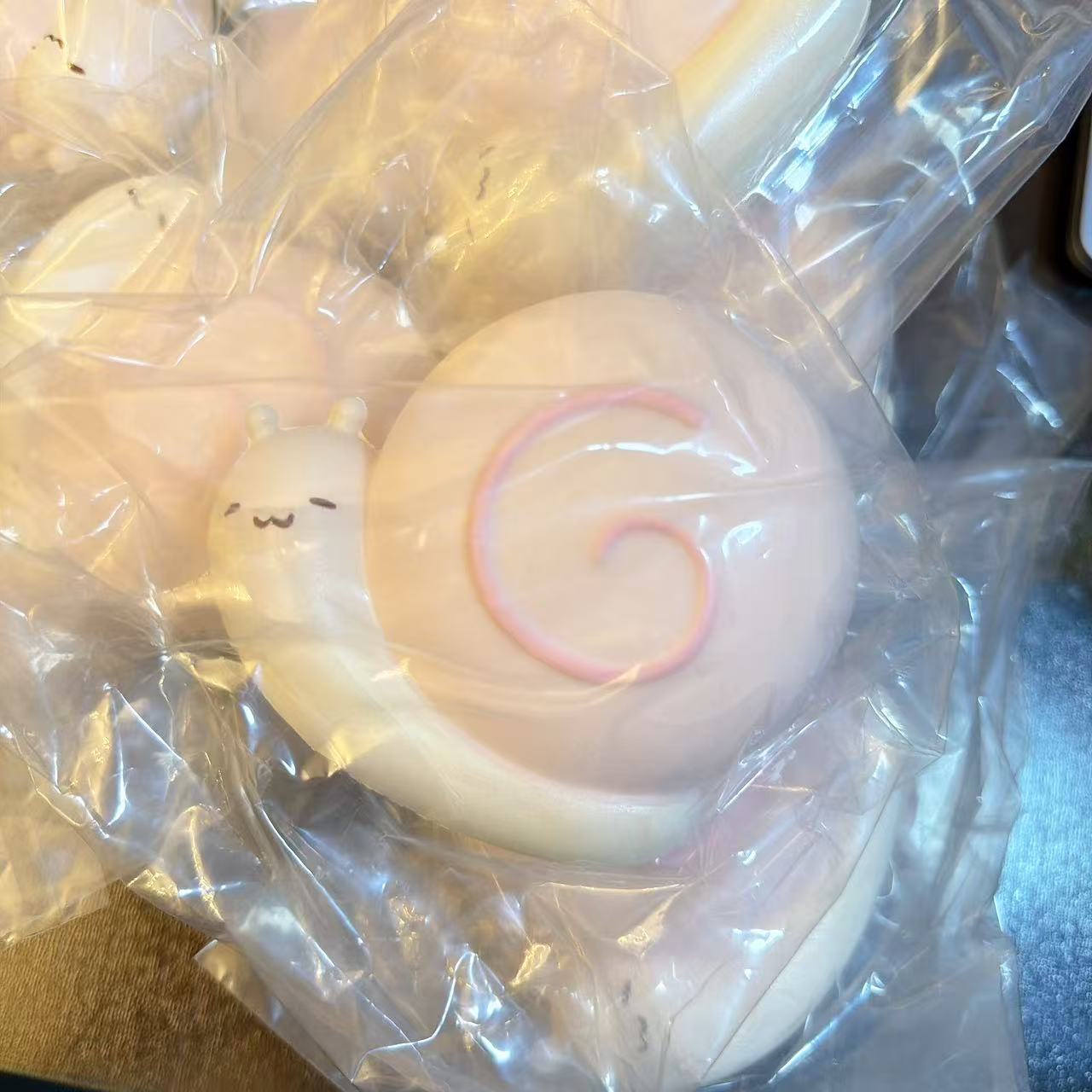 Nunu Pink Snail Squishy