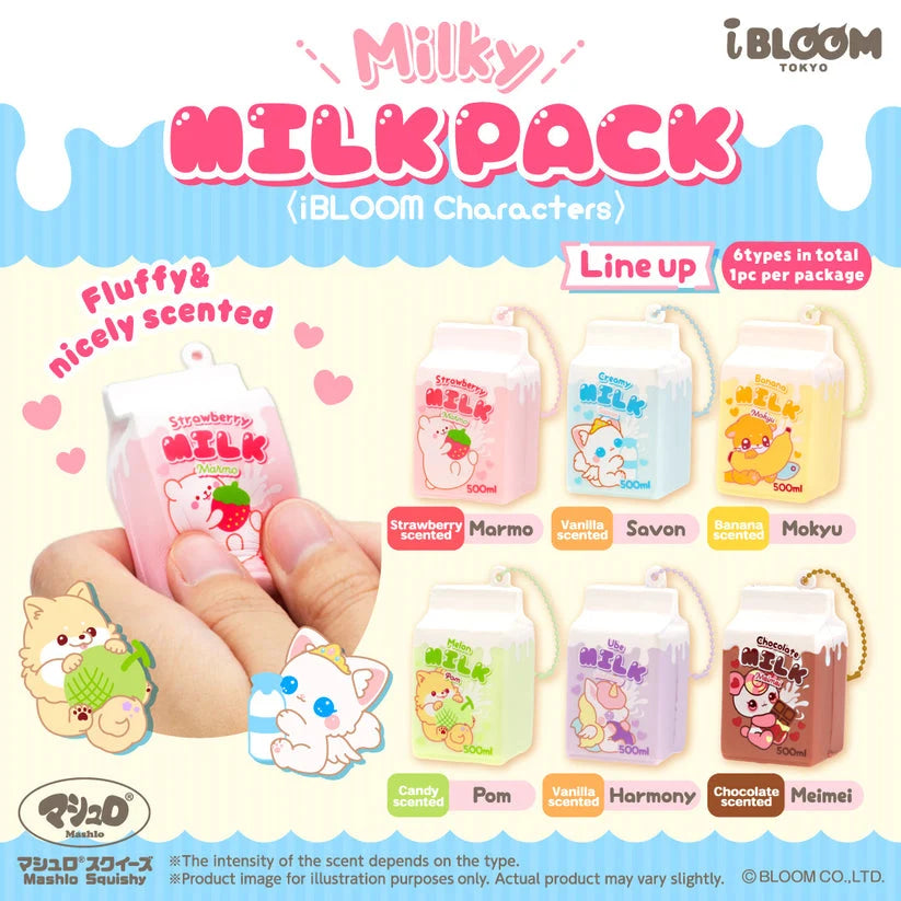 iBloom Character Milk Pack Squishy Series Full Box (Set of 6)