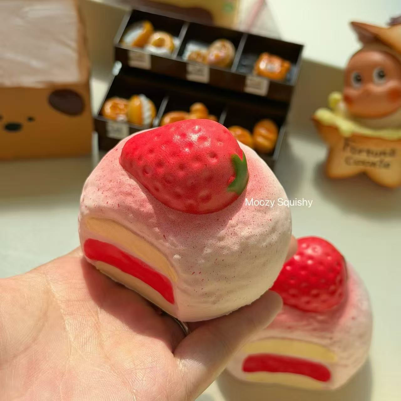 Moozy Strawberry Mochi Squishy