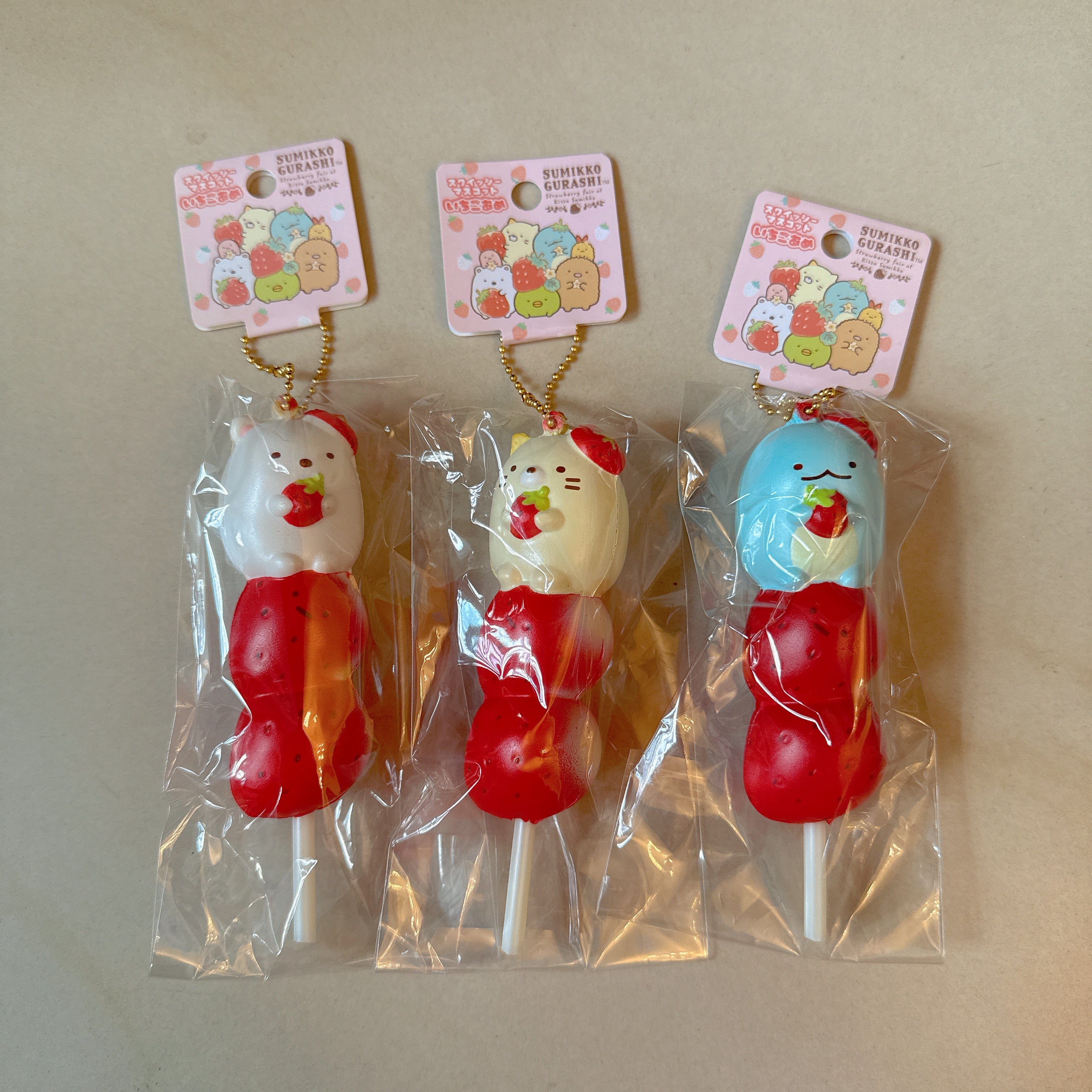 Rare Sumikkogurashi Strawberry Dango Squishy Series