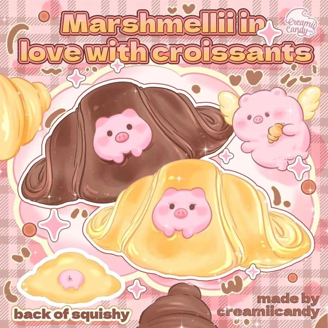 Creamiicandy Marshmellii Croissant Squishy