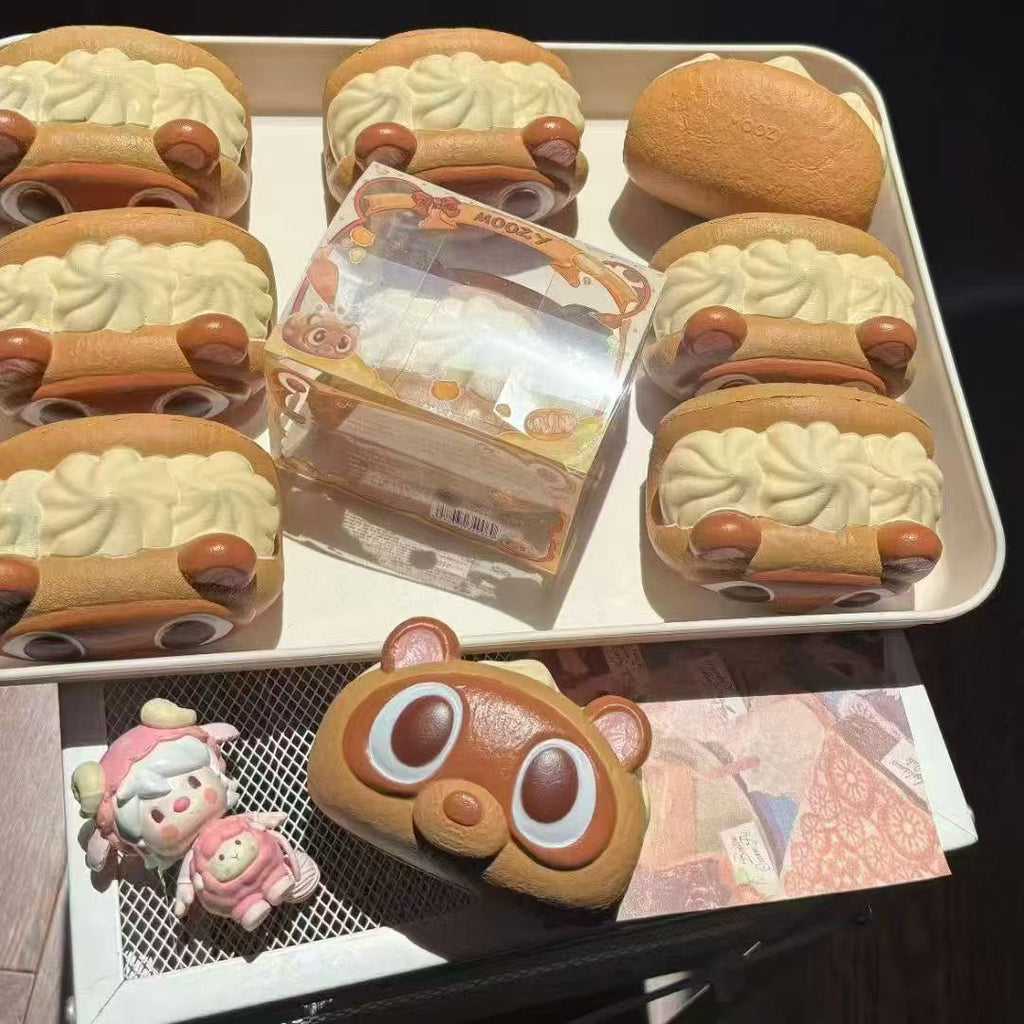 Moozy Raccoon Cream Roll Squishy