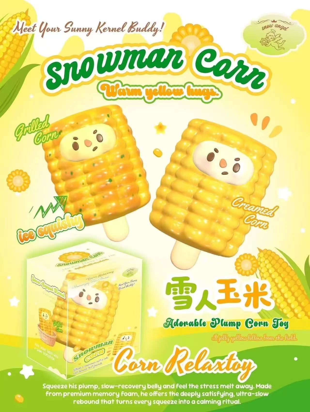 Lisa Snowman Corn Squishy