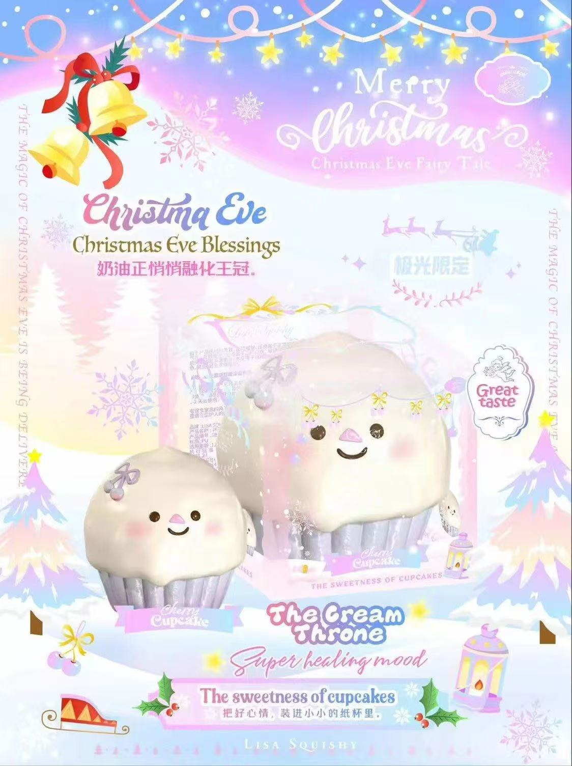 Lisa Cherry Cupcake Squishy (Pastel Purple Colour)