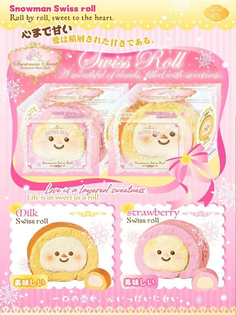 Lisa Snowman Swiss Roll Squishy