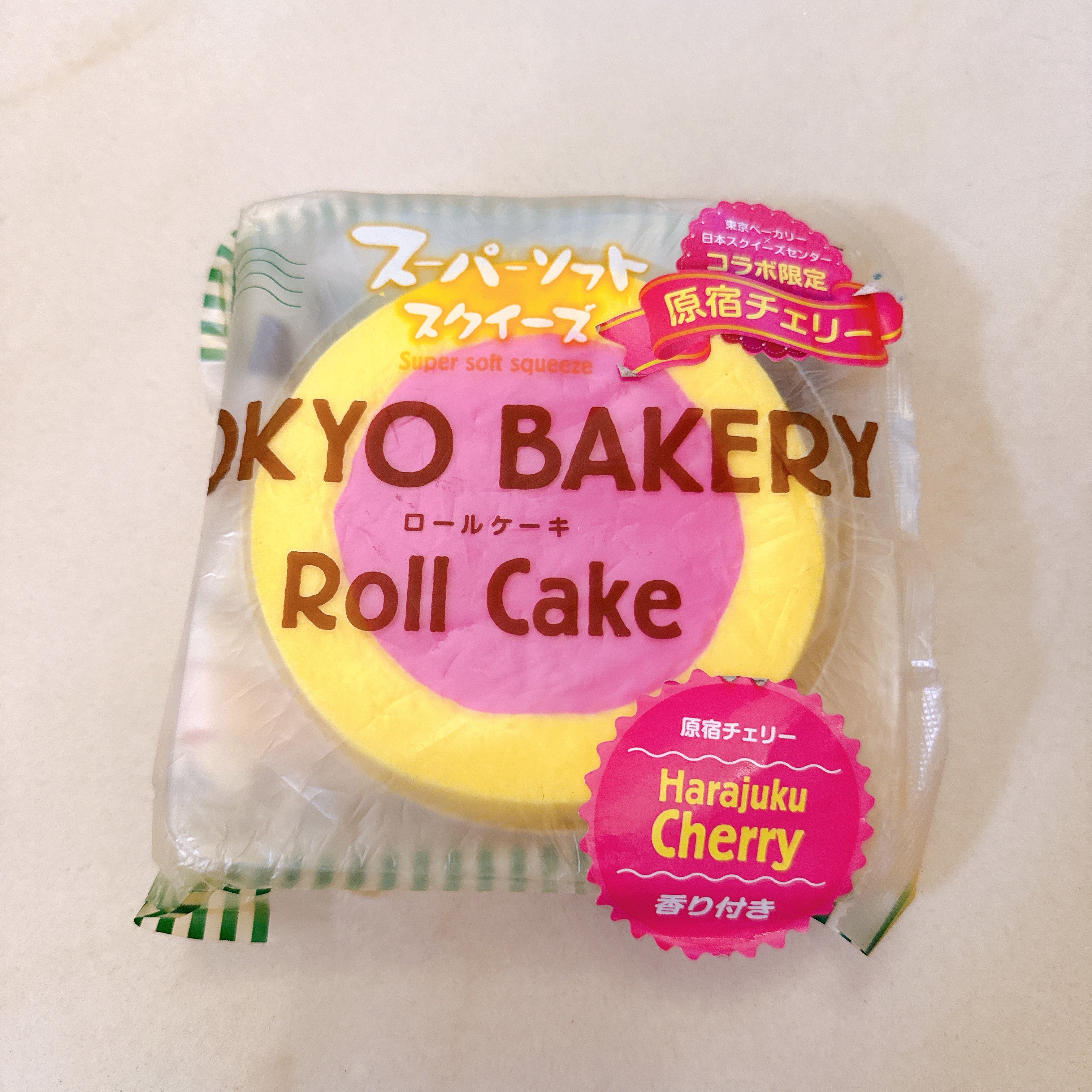 Tokyo Bakery Roll Cake Squishy (Harajuku Cherry Flavor)