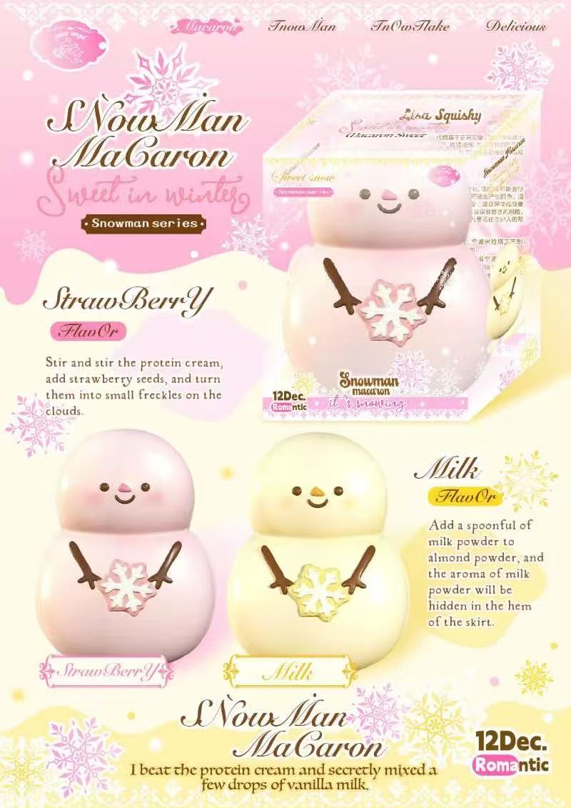 Lisa Snowman Macaroon Squishy