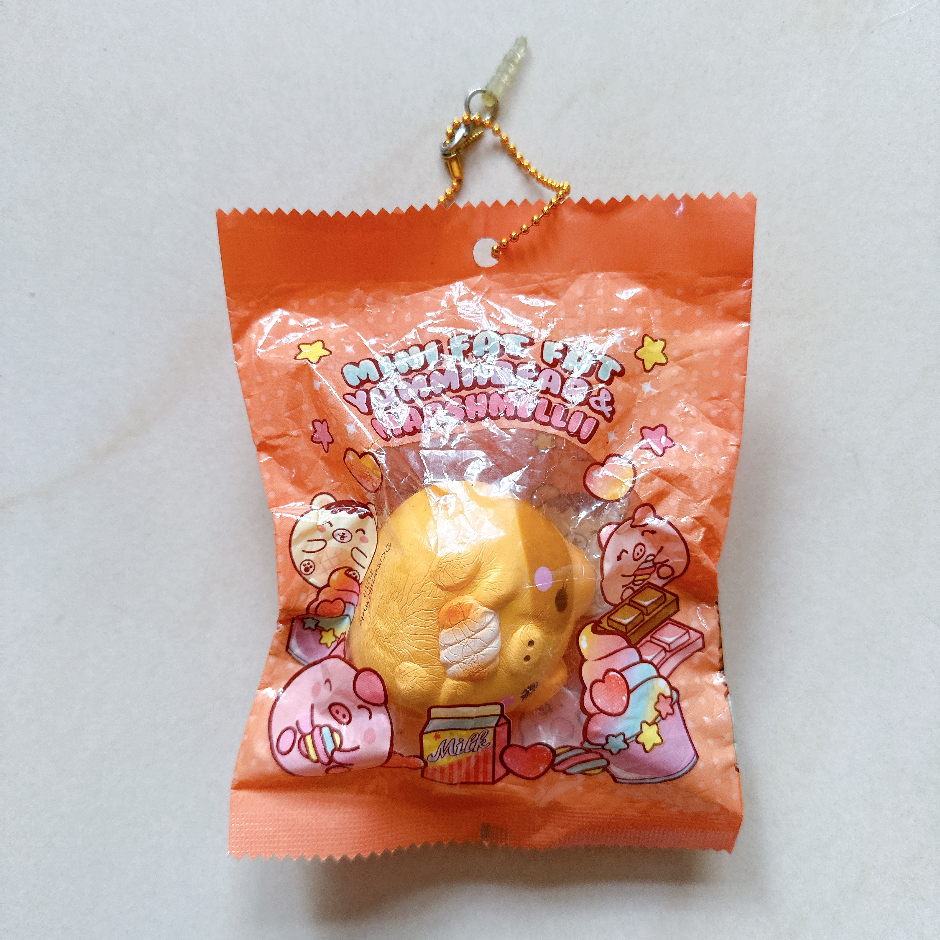 Creamiicandy Mini Fat Fat Gold Marshmellii Squishy
