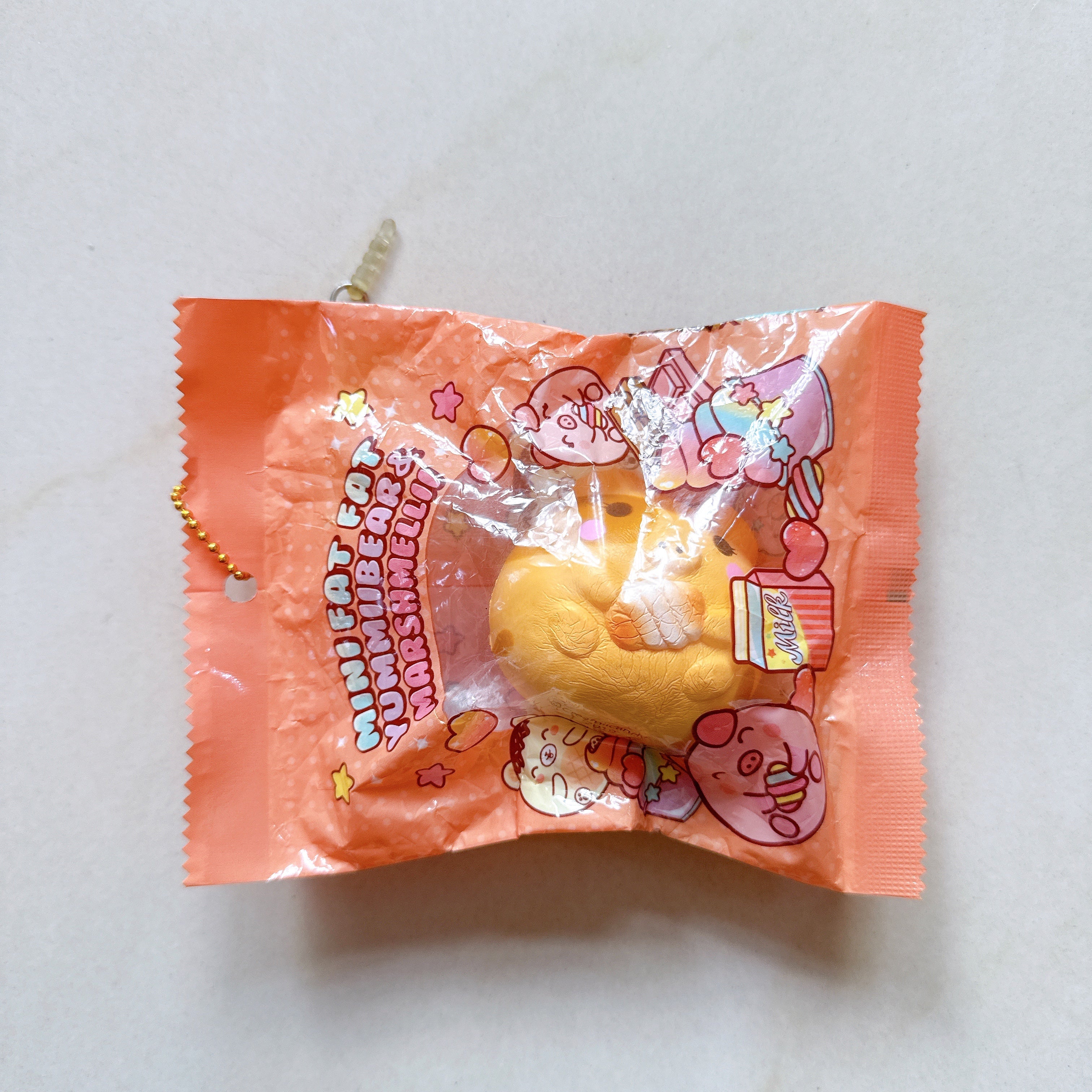 Creamiicandy Mini Fat Fat Gold Marshmellii Squishy