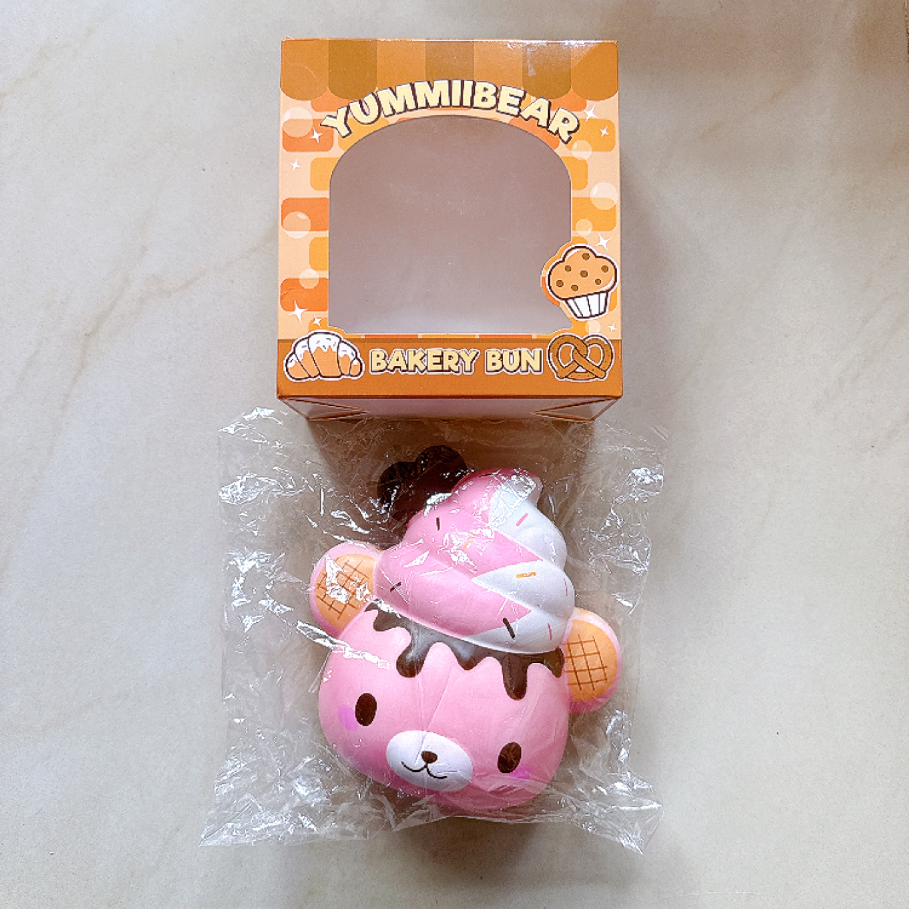 Creamiicandy Pink Yummiibear Bakery Bun Squishy