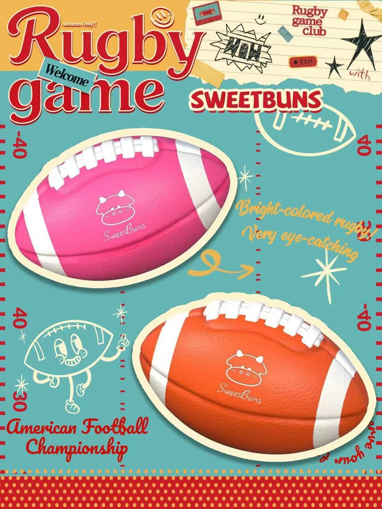 Sweetbuns Rugby Squishy