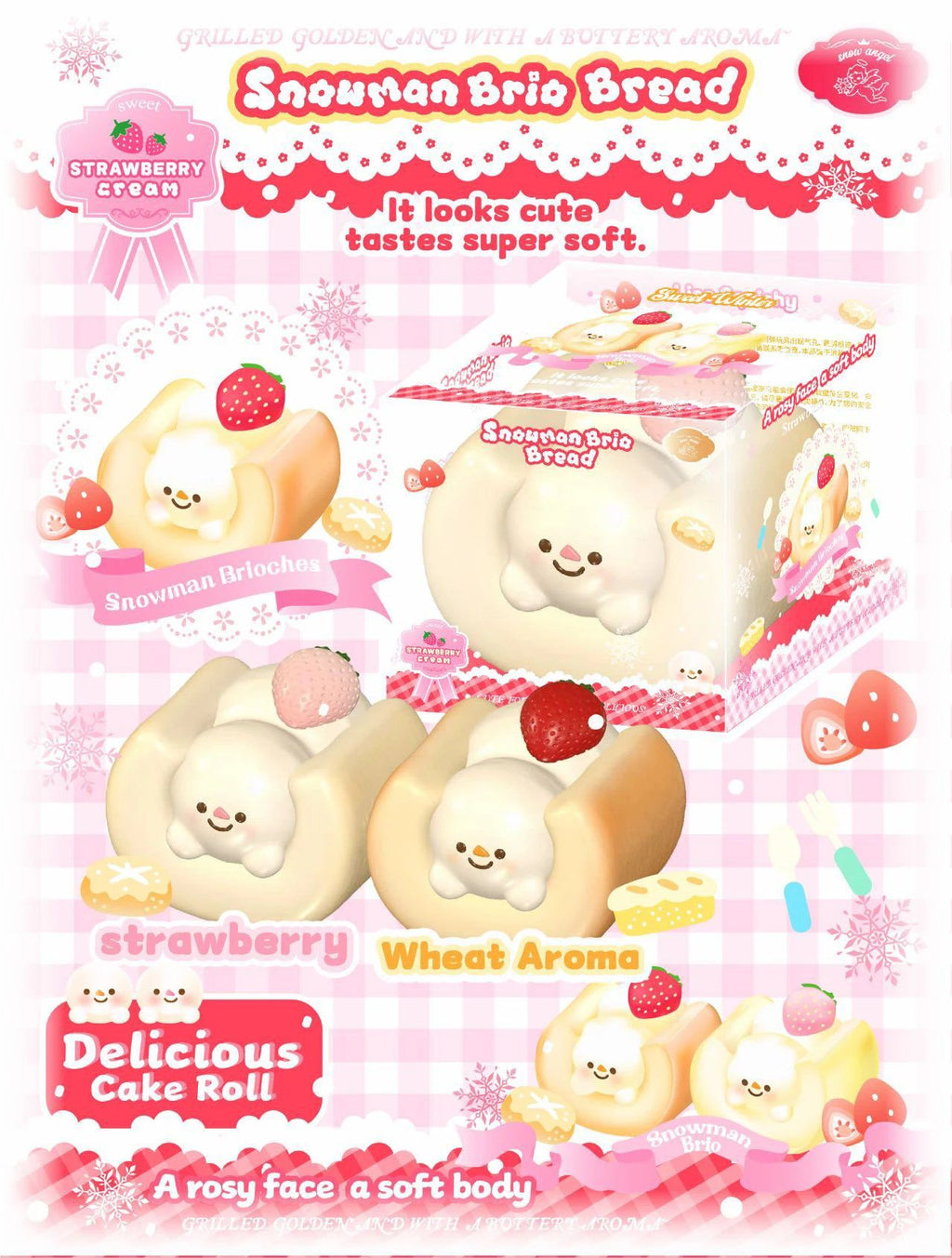 Lisa Snowman Brio Bread Squishy